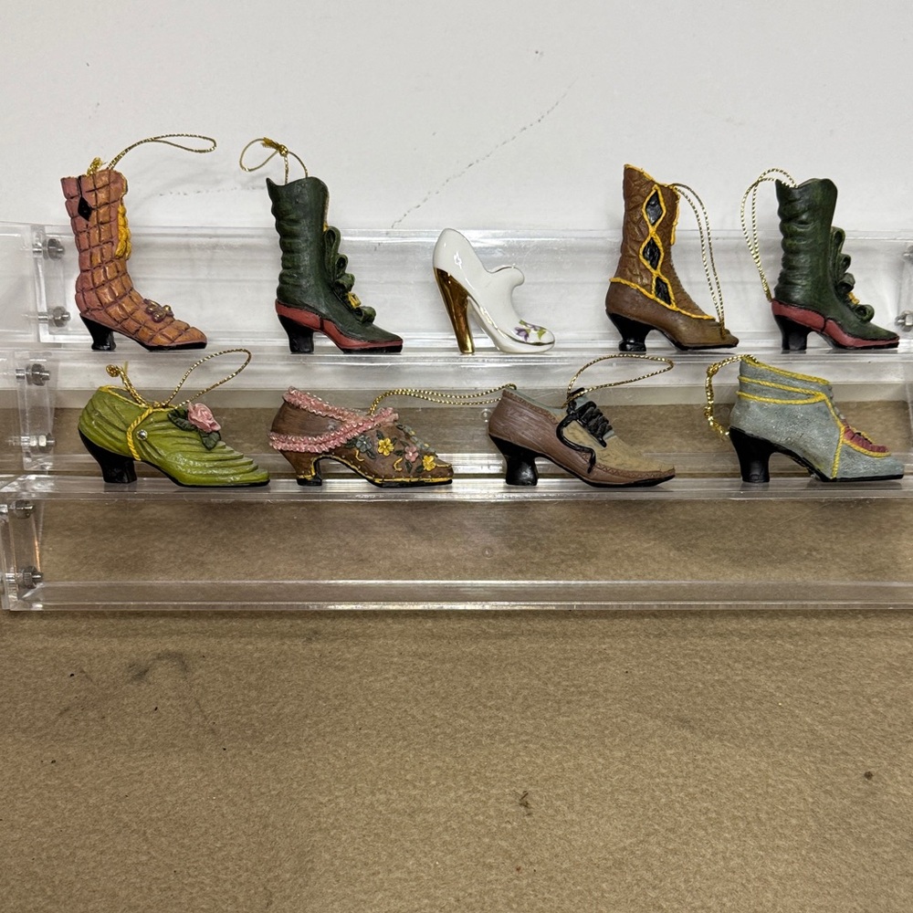 Set of Miniature Shoe Ornaments